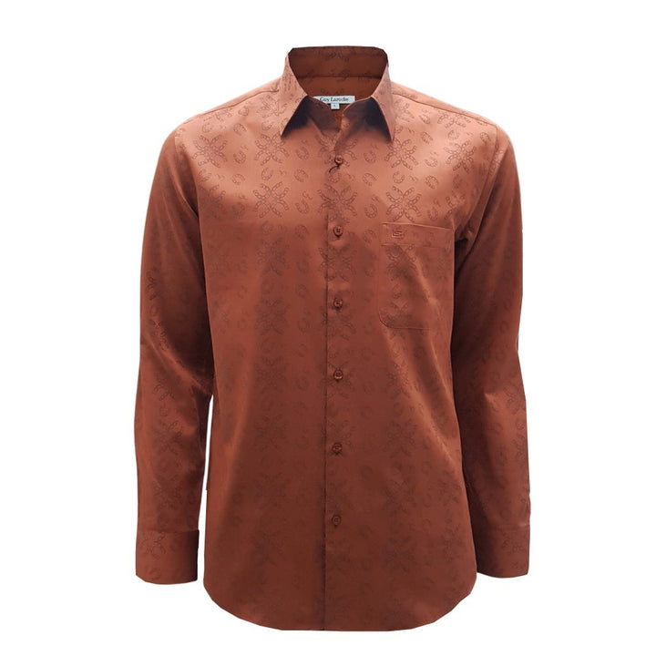 Guy Laroche เสื้อเชิ้ตทำงานแขนยาวทรง SLIM FIT เนื้อผ้า100% Cotton 