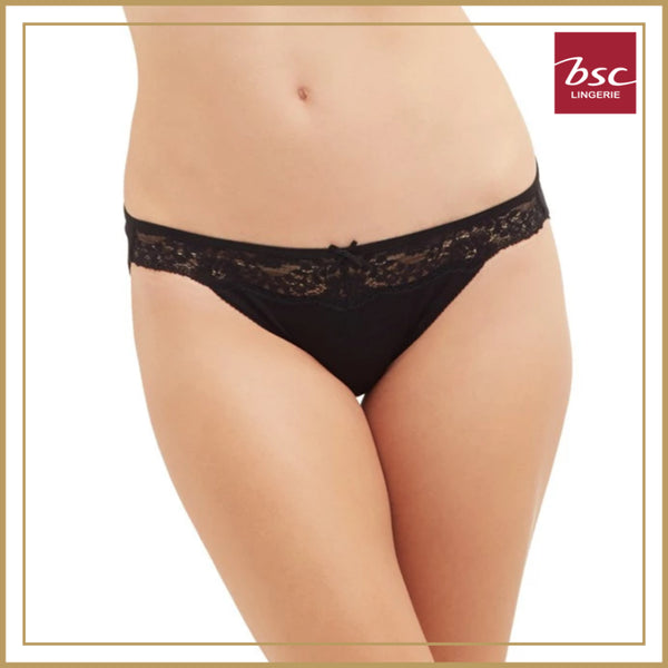 BSC Lingerie กางเกงชั้นในลูกไม้เซ็กซี่ ผ้าซีทรู รูปเเบบบิกินี่ มีให้เลือก 2 สี รุ่น BU3321_R25 