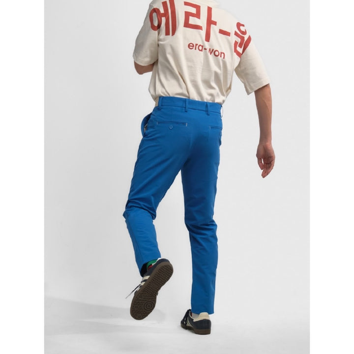 era-won กางเกงขายาว เอวยางยืด รุ่น GOLF FABRIC PANTS สี Blue 