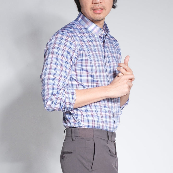era-won Premium Quality เสื้อเชิ้ต คอปก Dress shirt  แขนยาว สี Uncensored Blue ICCSHOPPING