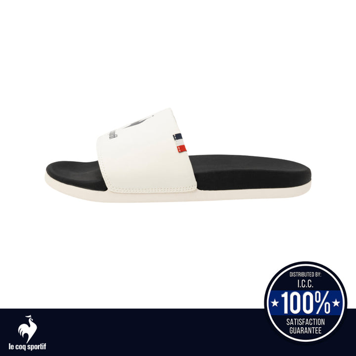 le coq sportif รองเท้าแตะชาย-หญิง รุ่น LCS SLIDE สีขาว-ดำ (รองเท้า, sandals, Sport, Unisex, lecoq) ICCSHOPPING