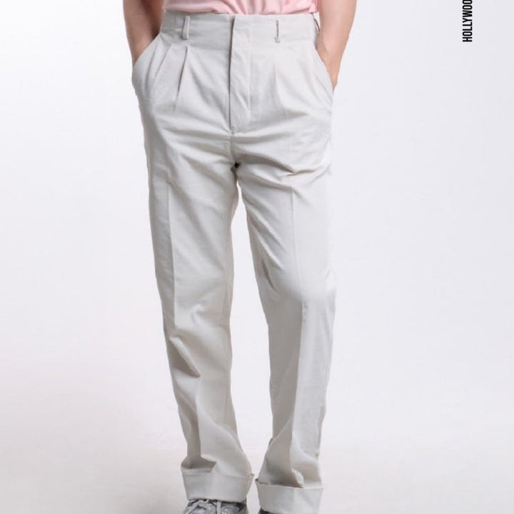 era-won กางเกงขายาว รุ่น Hollywood Trousers สี Beige ICCSHOPPING