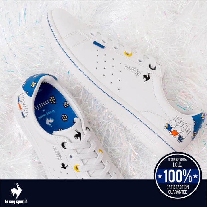 le coq sportif รองเท้าผู้หญิง รุ่น LA ROLAND SL MF สีขาว-ฟ้า (รองเท้าผ้าใบ,รองเท้าแฟชั่น,ผูกเชือก) ICCSHOPPING