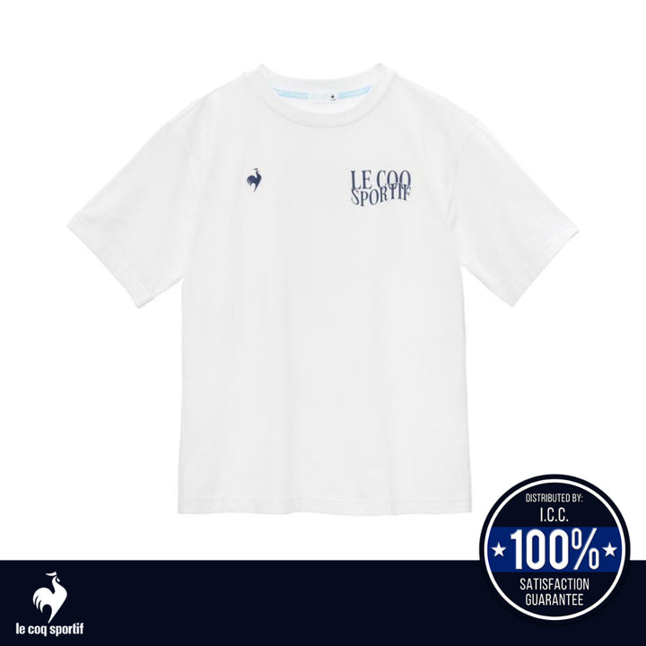 le coq sportif เสื้อยืดแขนสั้นลายกราฟิกกีฬา (ลำลอง, ออกกำลังกาย, กันแดด, แห้งเร็ว, T-shirt, Sport) ICCSHOPPING