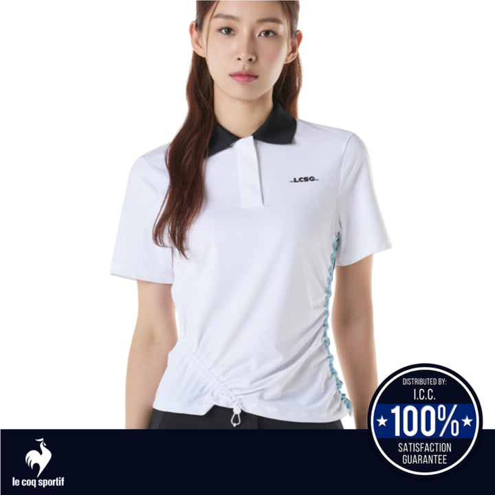 Le Coq Sportif Golf เสื้อโปโลผู้หญิง แขนสั้น (เสื้อกอล์ฟ, เสื้อแขนสั้นผู้หญิง, เสื้อกันแดดกอล์ฟ) ICCSHOPPING