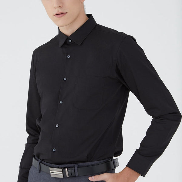 ARROW BLACK Shirt เสื้อเชิ้ต ARROW  แขนยาว  ทรง COMFORT  สีดำ  รุ่น MACC775 ICCSHOPPING
