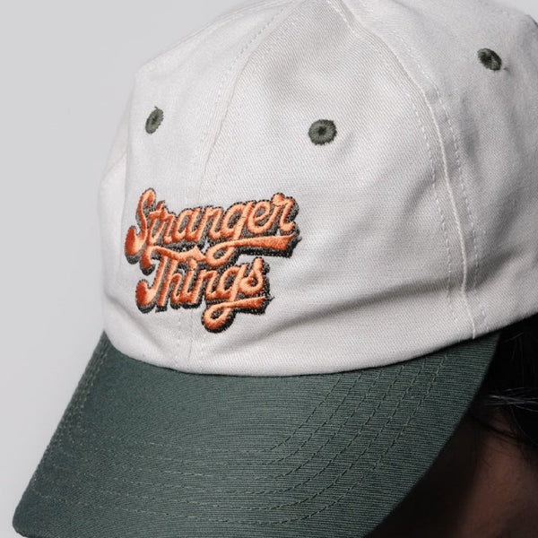 era-won หมวกแก๊บ stranger things  สี ครีม ปีกหมวกสีเขียว ICCSHOPPING
