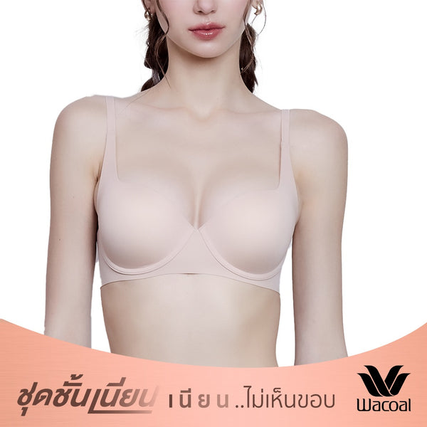 Wacoal ชุดชั้นเนียน บรามีโครง เนียนเรียบ ฟองน้ำบาง รุ่น MM1H43