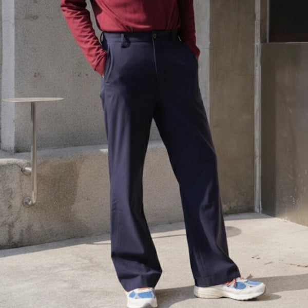 era-won กางเกงขายาว รุ่น Semi - Flare Monotone สี Timeless Navy