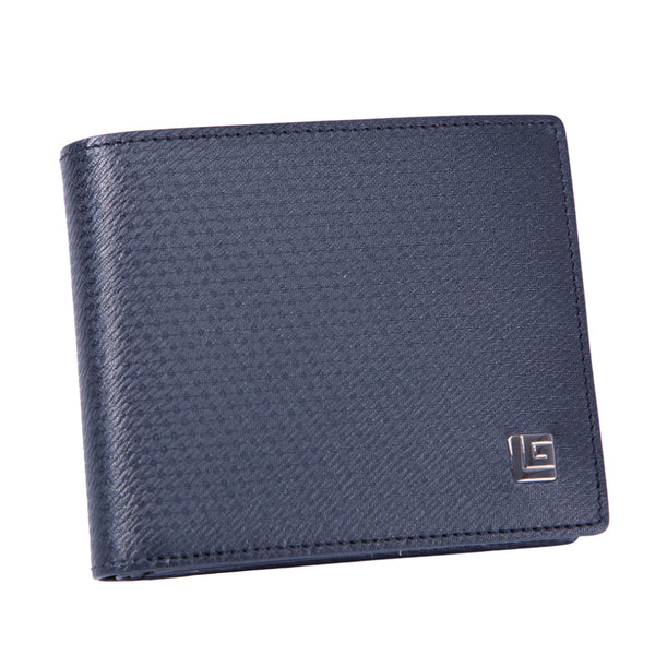 Guy Laroche กระเป๋าสตางค์ หนังอัดลาย พับสั้น+ชิ้นเครดิต สีน้ำเงิน รุ่น MGW0733MW5BLS