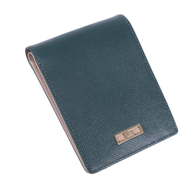 Guy Laroche กระเป๋าสตางค์ผู้หญิง พับสั้น 6 CARD หนังลาย safiano สีเขียว รุ่น AGP09526S6GRS