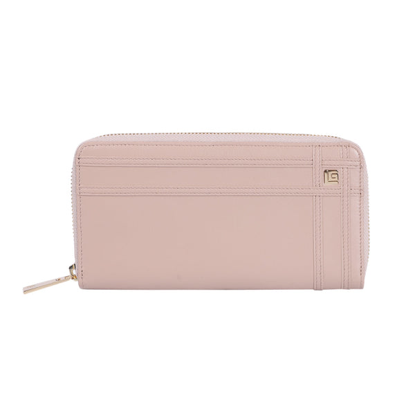 Guy Laroche กระเป๋าสตางค์ผู้หญิง กระเป๋าหนัง ซิปรอบยาว สีน้ำตาลอ่อน รุ่น AGP09026S6BES ICCSHOPPING
