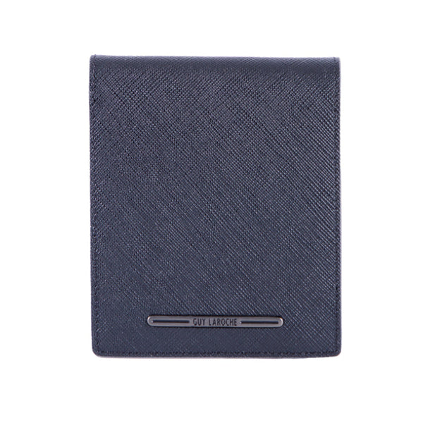 Guy Laroche กระเป๋าสตางค์หนังอัดลายซาเฟียโน่ 8 การ์ด สีดำ รุ่น MGW05718R6BLS ICCSHOPPING
