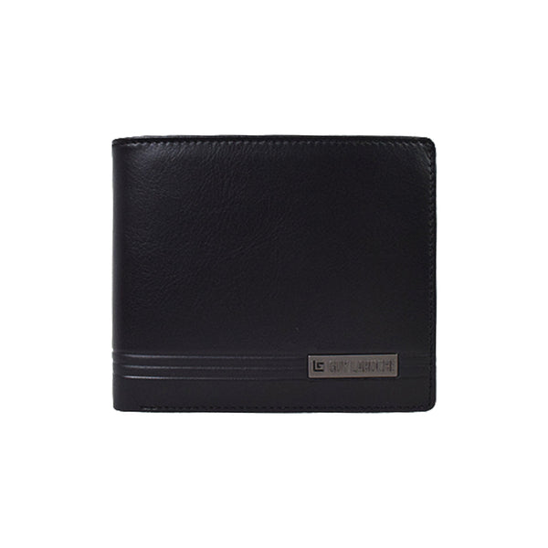 Guy Laroche กระเป๋าสตางค์ผู้ชาย หนังนิ่ม มีชิ้นเครดิต สีดำ รุ่น MGW0882MS6BLS Guy Laroche