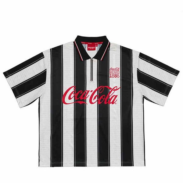 era-won | Coca Cola Jersey Oversized era-won แขนสั้น สำหรับคุณผู้ชาย ลาย  สีดำ/ขาว