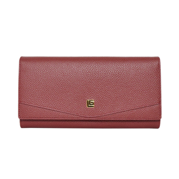 Guy Laroche กระเป๋าสตางค์ผู้หญิง กระเป๋าสตางค์ 2 พับยาว สีแดง รุ่น AGP10032WREL
