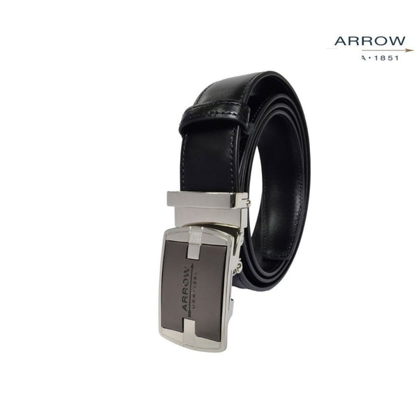ARROW เข็มขัดผู้ชาย หัวออโต้ล็อค  Auto Belt (หนังวัวแท้จากอิตาลี) สีดำ รุ่น MYCB506 ICCSHOPPING