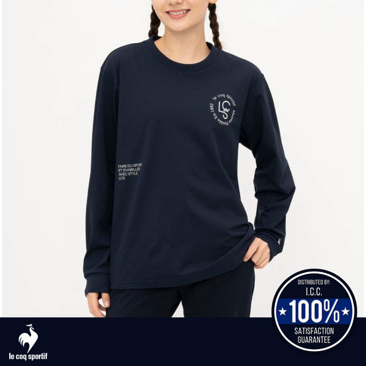 Le Coq Sportif เสื้อยืดแขนยาวผู้หญิง Helanca Sunscreen NIR ICCSHOPPING