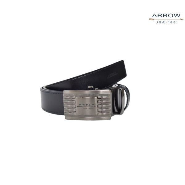 ARROW เข็มขัดผู้ชาย หัวออโต้ล็อค Auto Belt  (หนังวัวแท้จากอิตาลี) สีดำ รุ่น MYCB550