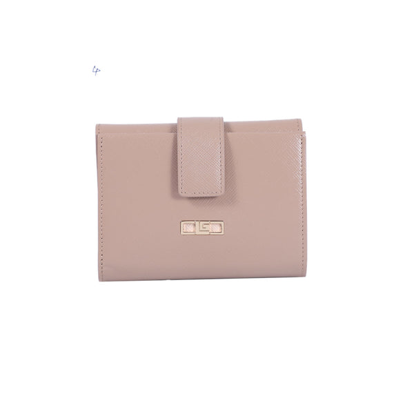 Guy Laroche กระเป๋าสตางค์ผู้หญิง 3 พับกลาง+ใส่เหรียญ หนังลาย safiano สีน้ำตาล รุ่น AGP09543S6BRM ICCSHOPPING