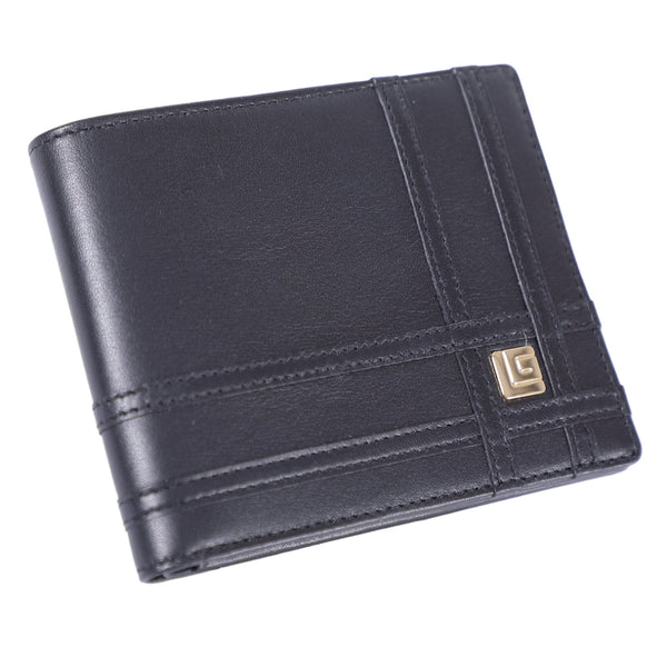 Guy Laroche กระเป๋าสตางค์ผู้หญิง พับสั้น 6 CARD ทำจากหนัง soft เรียบ สีดำ รุ่น AGP09026S6BLS