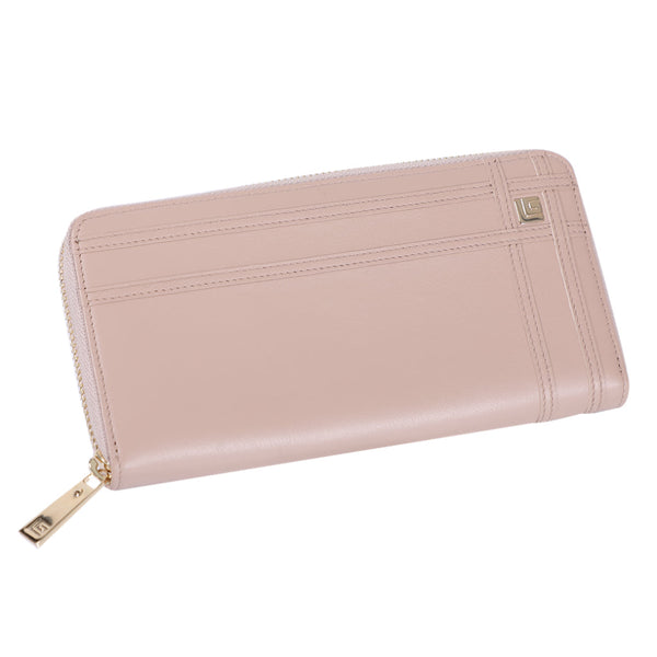 Guy Laroche กระเป๋าสตางค์ผู้หญิง กระเป๋าหนัง ซิปรอบยาว สีน้ำตาลอ่อน รุ่น AGP09026S6BES
