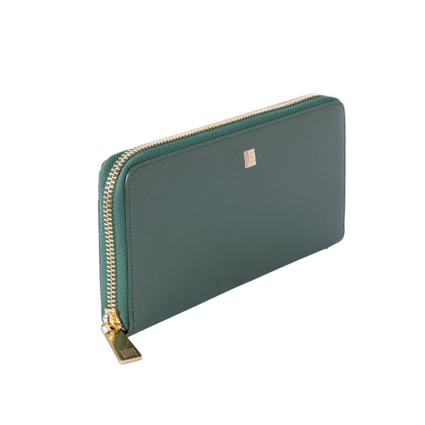 Guy Laroche กระเป๋าสตางค์ผู้หญิง กระเป๋าหนัง ซิปรอบยาว สีเขียว รุ่น AGP0863ZS6GRL