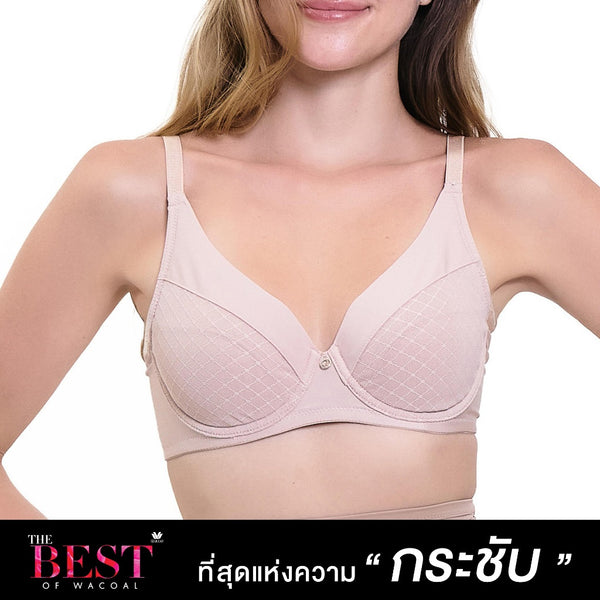 Wacoal Curve Diva บรามีโครงเก็บกระชับ สาวคัพใหญ่ รุ่น WB7973 / WQ1864