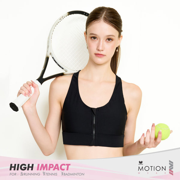 Wacoal Motion Wear บราออกกำลังกายแบบรูดซิปด้านหน้า รุ่น WR3464