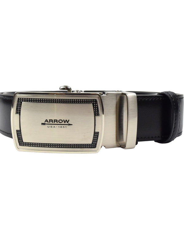 ARROW  เข็มขัดหัว Auto Belt (หนังวัวแท้) สีน้ำตาล , สีดำ รุ่น MYCB606 ICCSHOPPING
