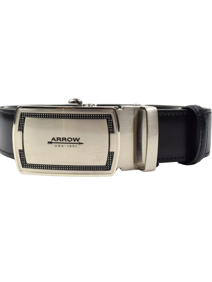 ARROW  เข็มขัดหัว Auto Belt (หนังวัวแท้) สีน้ำตาล , สีดำ รุ่น MYCB606 ICCSHOPPING