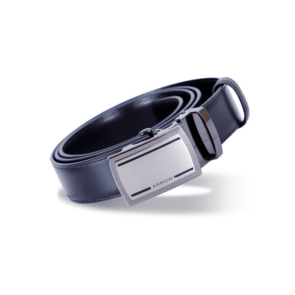 ARROW เข็มขัดผู้ชาย หัวออโต้  Auto Belt  (หนังวัวแท้จากอิตาลี)  สีดำ มี 2 ขนาดความยาวให้เลือก  รุ่น MYCB619