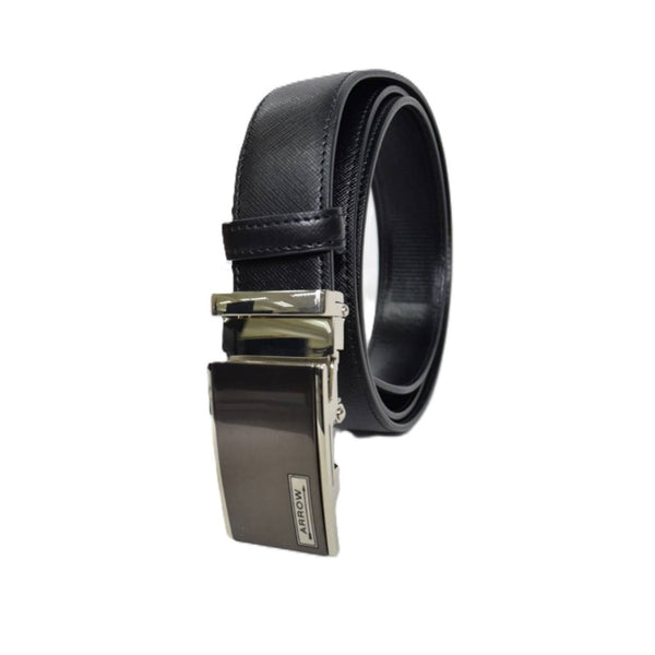 ARROW เข็มขัดผู้ชาย หัวออโต้ล็อค  Auto Belt  (หนังวัวแท้จากอิตาลี) สีดำ รุ่น MYCB573 ICCSHOPPING