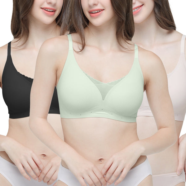 Wacoal Smart Size บราไร้โครง ฟองน้ำบาง 10 มิล (เซท 3 ชิ้น) รุ่น WB5Y03/WB5303 Wacoal