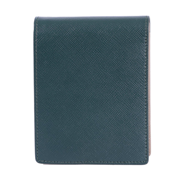 Guy Laroche กระเป๋าสตางค์ผู้หญิง พับสั้น 3 ทาง หนังลาย safiano สีเขียว รุ่น AGP09533S6GRW ICCSHOPPING