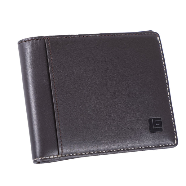 Guy Laroche กระเป๋าสตางค์หนังนิ่ม 8 การ์ด สีน้ำตาล รุ่น MGW08516S6BRS