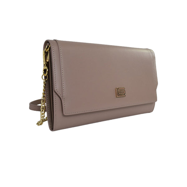 Guy Laroche กระเป๋าสะพาย หนังอัดลายแข็ง สีน้ำตาลอ่อน รุ่น AGP1061KS6BES ICCSHOPPING