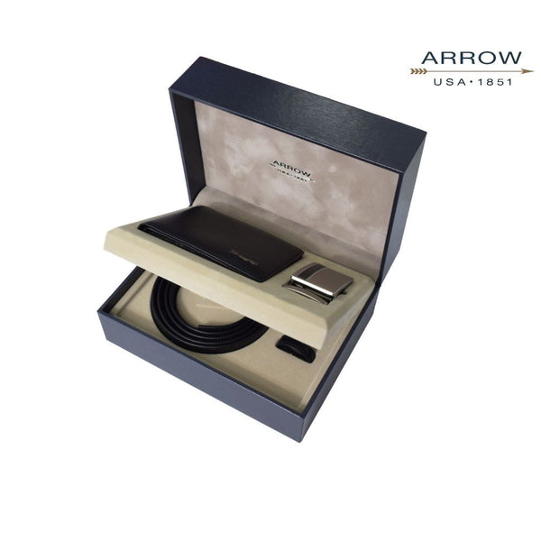 ARROW  Gift Set Auto Belt & Auto Belt กิ๊ฟเซ็ตกระเป๋าและเข็มขัด สี ดำ รหัส MYCG206
