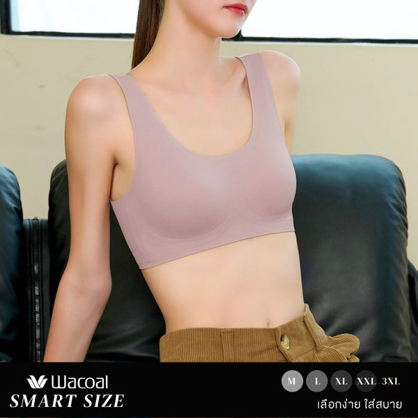 Wacoal Smart Size บราไร้โครง ฟองน้ำบาง 8 มิล รุ่น WB5Y02 (1ชิ้น)