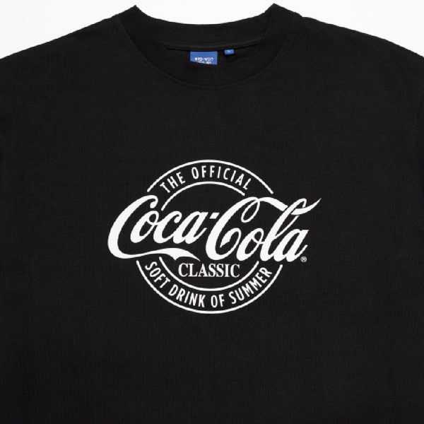 era-won | Coca Cola T-Shirt Oversized เสื้อยืดโอเวอร์ไซซ์ เอราวอน แขนสั้นสีดำ สกรีนลายโค้กสีขาว สำหรับคุณผู้ชายและคุณผู้ ICCSHOPPING