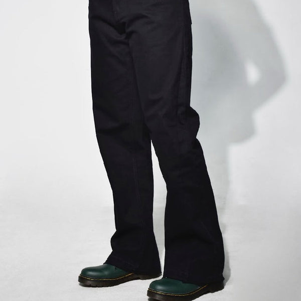 era-won กางเกงยีนส์ขาม้า รุ่น SEMI-FLARE DENIM 5 POCKET สี  Black ICCSHOPPING
