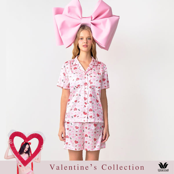 Wacoal Sweetheart Collection ชุดนอนกันโป๊ แขนสั้น ขาสั้น รุ่น WN7V31