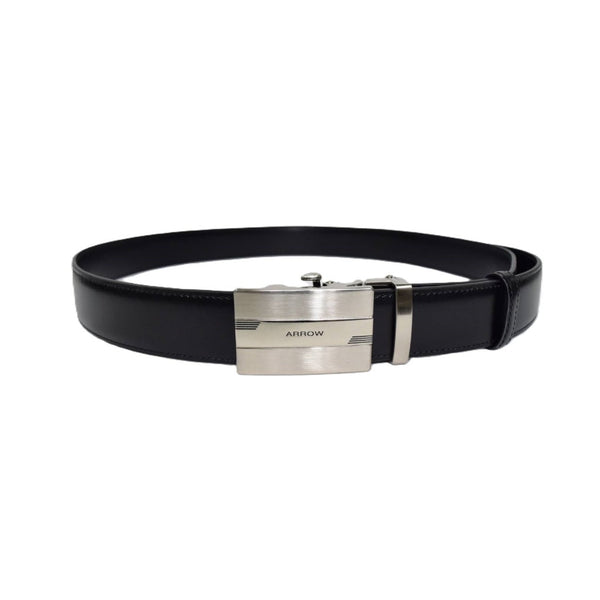 ARROW เข็มขัดผู้ชาย หัวออโต้ล็อค  Auto Belt (หนังวัวแท้จากอิตาลี) สีดำ รุ่น MYCB614 ICCSHOPPING
