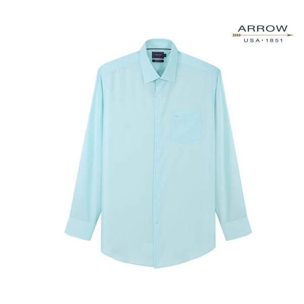 ARROW เสื้อเชิ้ตทำงานผู้ชาย แขนยาว | NON IRON (CoolMode) ทรง Modern Smart สี ฟ้าน้ำทะเล รหัส MACM743-TU