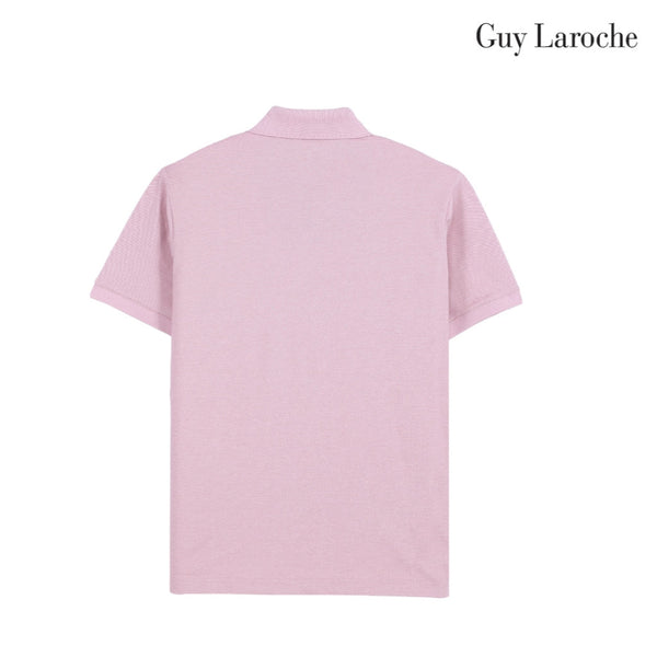 Guy Laroche เสื้อโปโลแขนสั้น สีชมพู เนื้อผ้า Cotton Polyester Spandex ทรง Slim Fit รุ่น BKL6303S6LE Guy Laroche