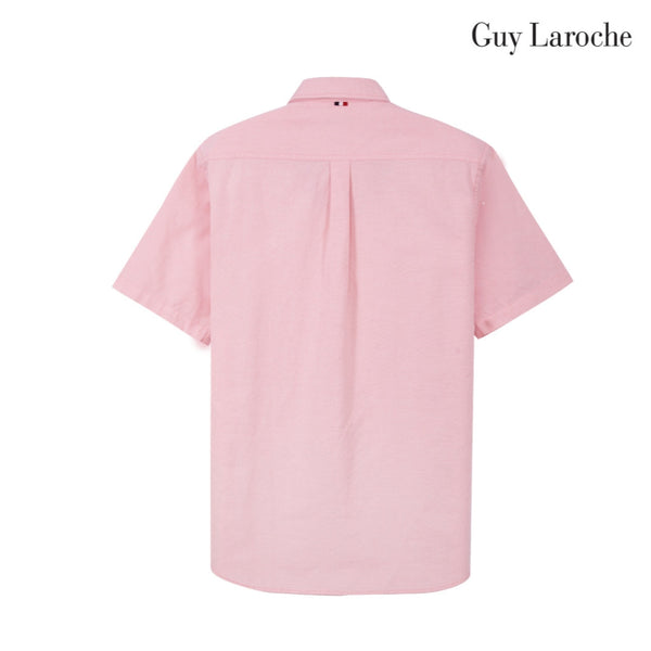 Guy Laroche เสื้อเชิ้ตแขนสั้น ผ้าฝ้าย 100% ทรง REGULAR FIT สีส้ม รุ่น BAC6101S6OR Guy Laroche