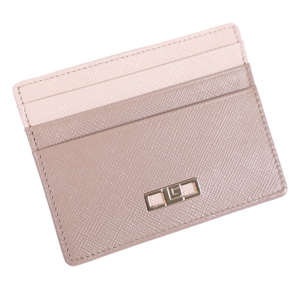 Guy Laroche กระเป๋าใส่นามบัตรหนังเรียบ 6 การ์ด สีน้ำตาล รุ่น AGP0951NS6BRS