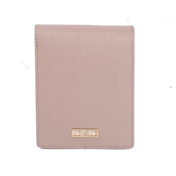 Guy Laroche กระเป๋าสตางค์ผู้หญิง พับสั้น 3 ทาง หนังลาย safiano สีน้ำตาล รุ่น AGP09533S6BRW