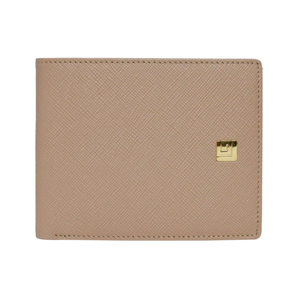 Guy Laroche กระเป๋าสตางค์หนัง พับสั้น 6 CARD สีเบจ รุ่น AGP08646W6BES ICCSHOPPING