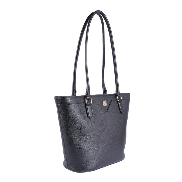 Guy Laroche กระเป๋าสะพายหนังนิ่มอัดลายลิ้นจี่ - สีดำ รุ่น AGH1002TW6BLL ICCSHOPPING